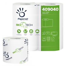 Carta igienica Papernet da 250 strappi fascettati singolarmente Biotech - imballo da 24 pacchi x 4 rotoli