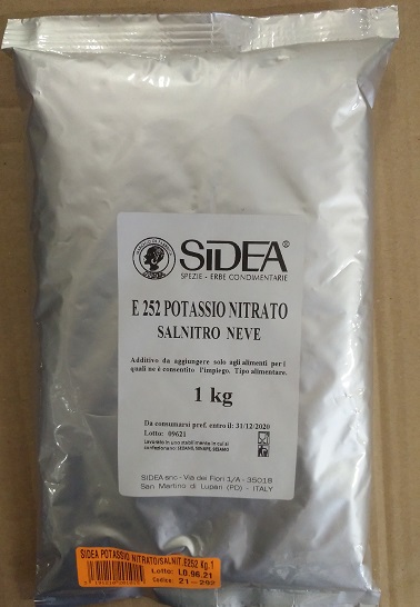 Potassio nitrato E 252 – Sacchetto da un kg – Ditta Amore Raffaele s.n.c.