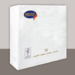 Tovaglioli cm 40x40 Okay bianchi a due veli - pacco da 50 pezzi